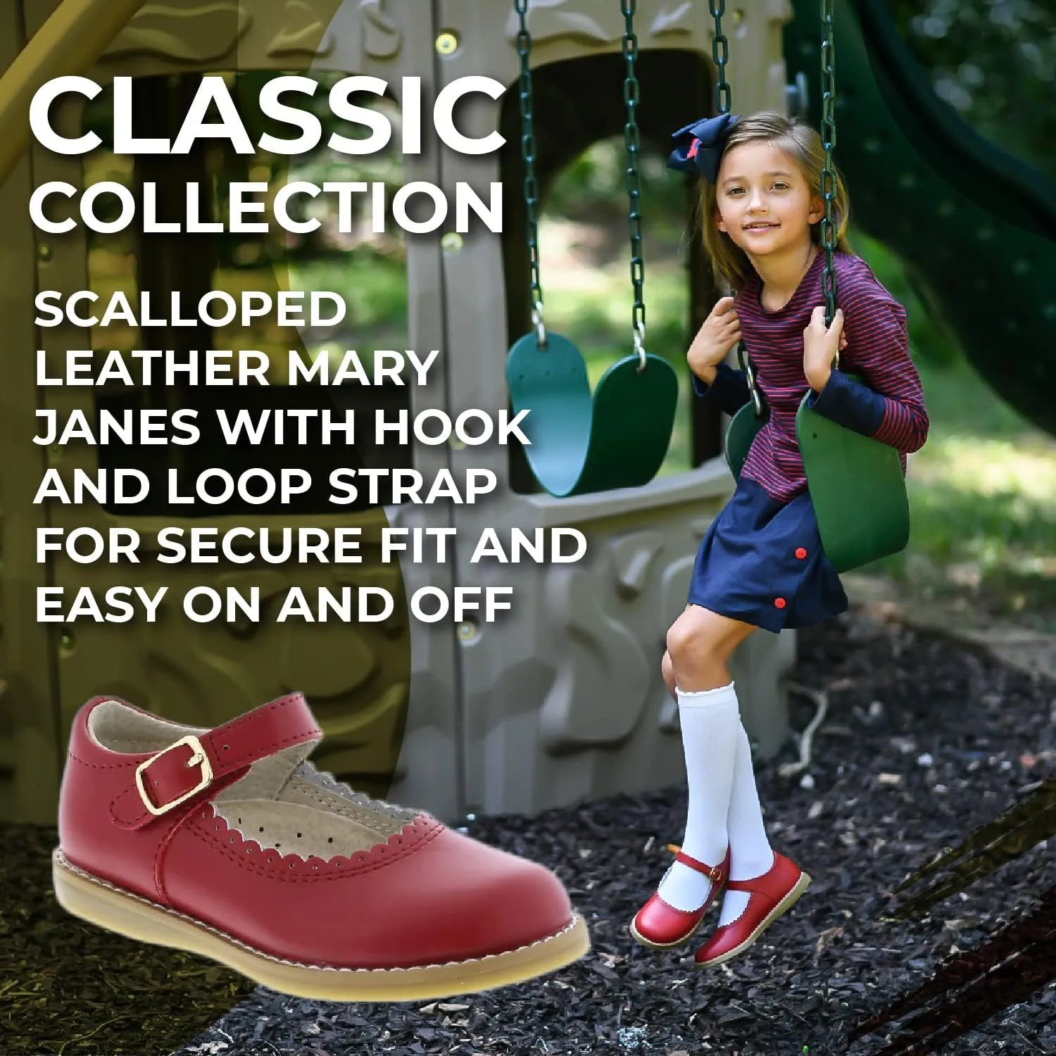 FOOTMATES Baby-Girl's Allie (Infant/Toddler/Little Kid) Mary Jane Flat