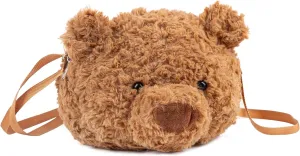 Framendino, Brown Bear Plush Bag Cute Casual Crossbody Bags Cartoon Animal Shaped Shoulder Purse Handbag with Adjustable Strap for Ladies Lolita