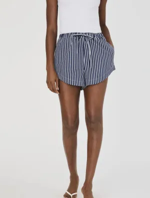French Connection | Alexis Cotton Drawstring Striped Shorts