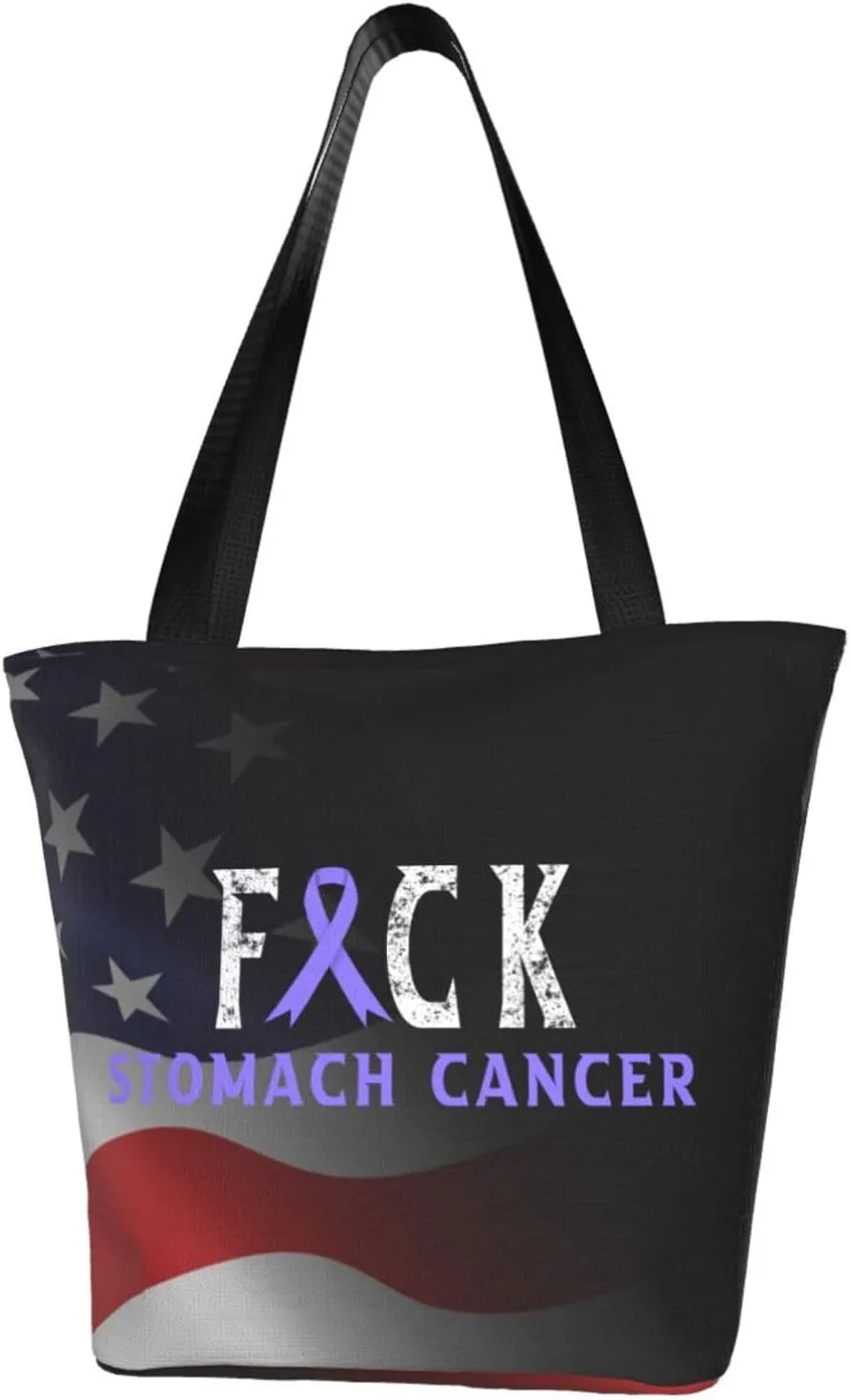 Fuck Stomach Cancer Ribbon Fashion Shoulder Bag Large Capacity For Man Or Woman