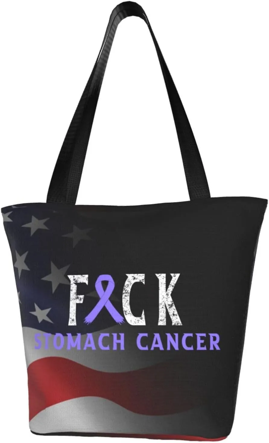 Fuck Stomach Cancer Ribbon Fashion Shoulder Bag Large Capacity For Man Or Woman