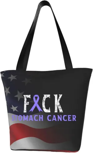 Fuck Stomach Cancer Ribbon Fashion Shoulder Bag Large Capacity For Man Or Woman