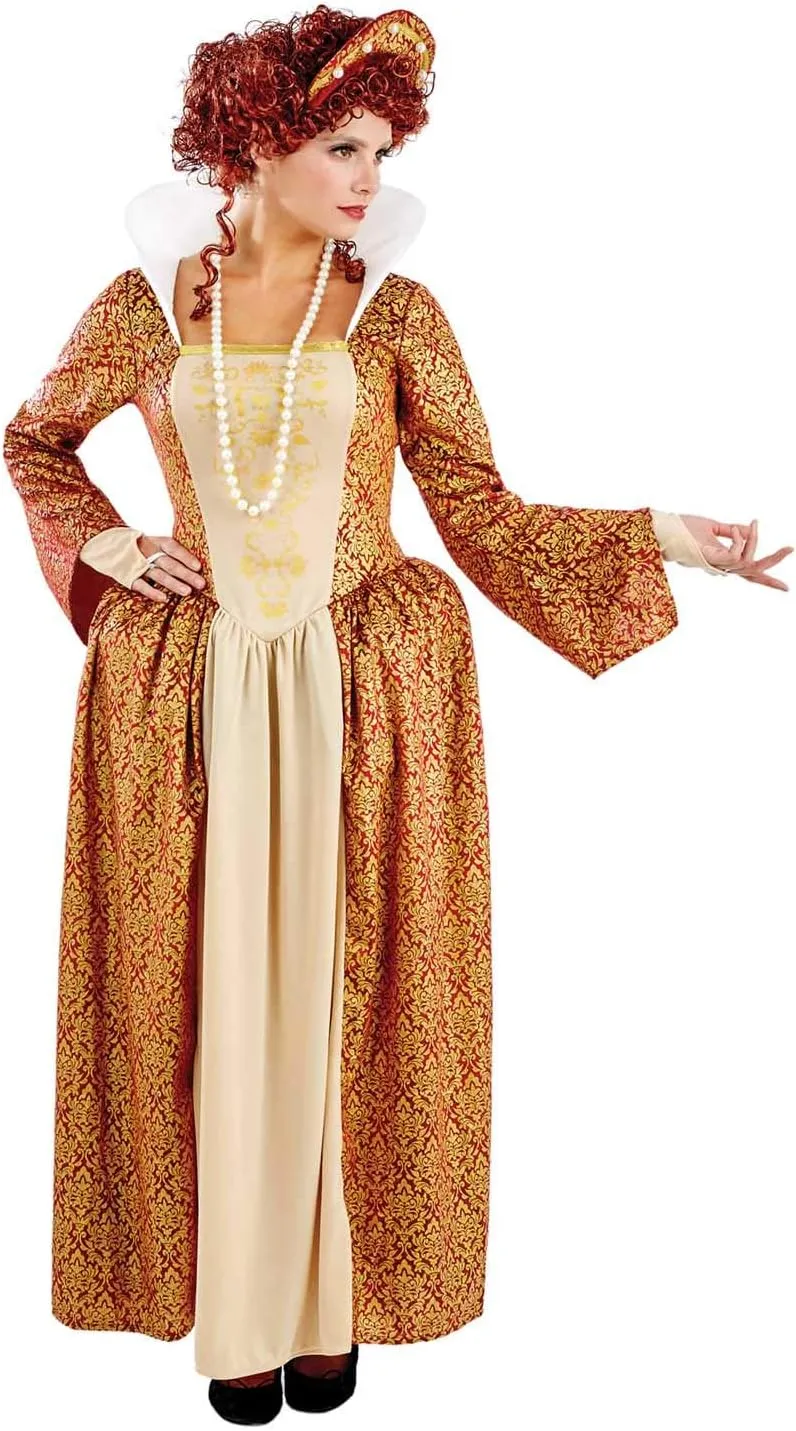 fun shack Tudor Costume Women Medieval Queen Outfit Anne Boleyn Dress for Historical Events and Themed Parties