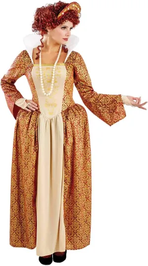 fun shack Tudor Costume Women Medieval Queen Outfit Anne Boleyn Dress for Historical Events and Themed Parties