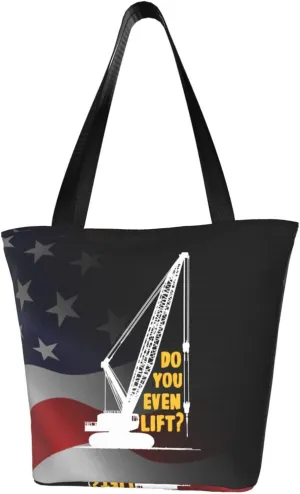 Funny Do You Even Lift Construction Fashion Shoulder Bag Large Capacity For Man Or Woman