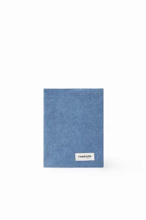 Gabin the health records cover - Upcycled stonewashed denim