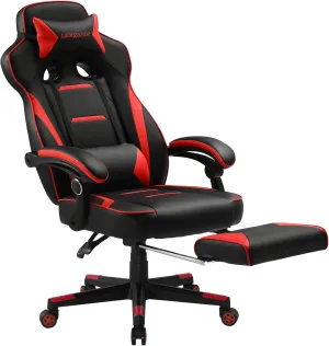 Gaming Chair, Video Game Chairs Gaming Computer Chair with Footrest 350Lb Heavy Duty Gaming Chair Ergonomic Office Chair Lumbar Support for Adults, High Back, Swivel Seat, Recliner(Red)