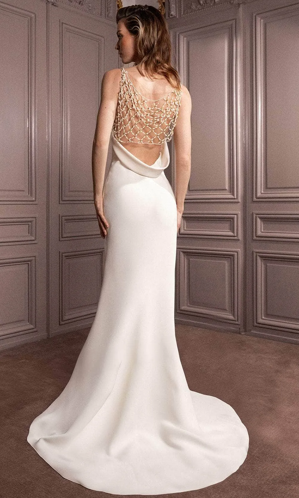 Gatti Nolli Couture GA-6999 - Bead Overlaid Evening Gown