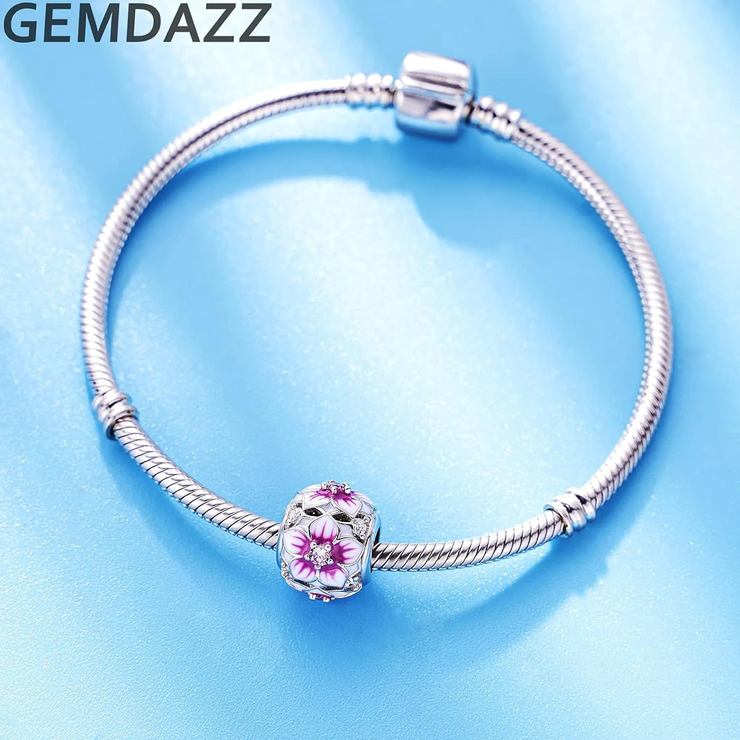 GEMDAZZ 925 Sterling Silver Valentines Day Charms Heart Charms, I Love You to The Moon and Back Pendant, Cupid Arrow and 4 Leaf Clover Beads fit European Bracelets, Gift for Lover/Wife/Girls