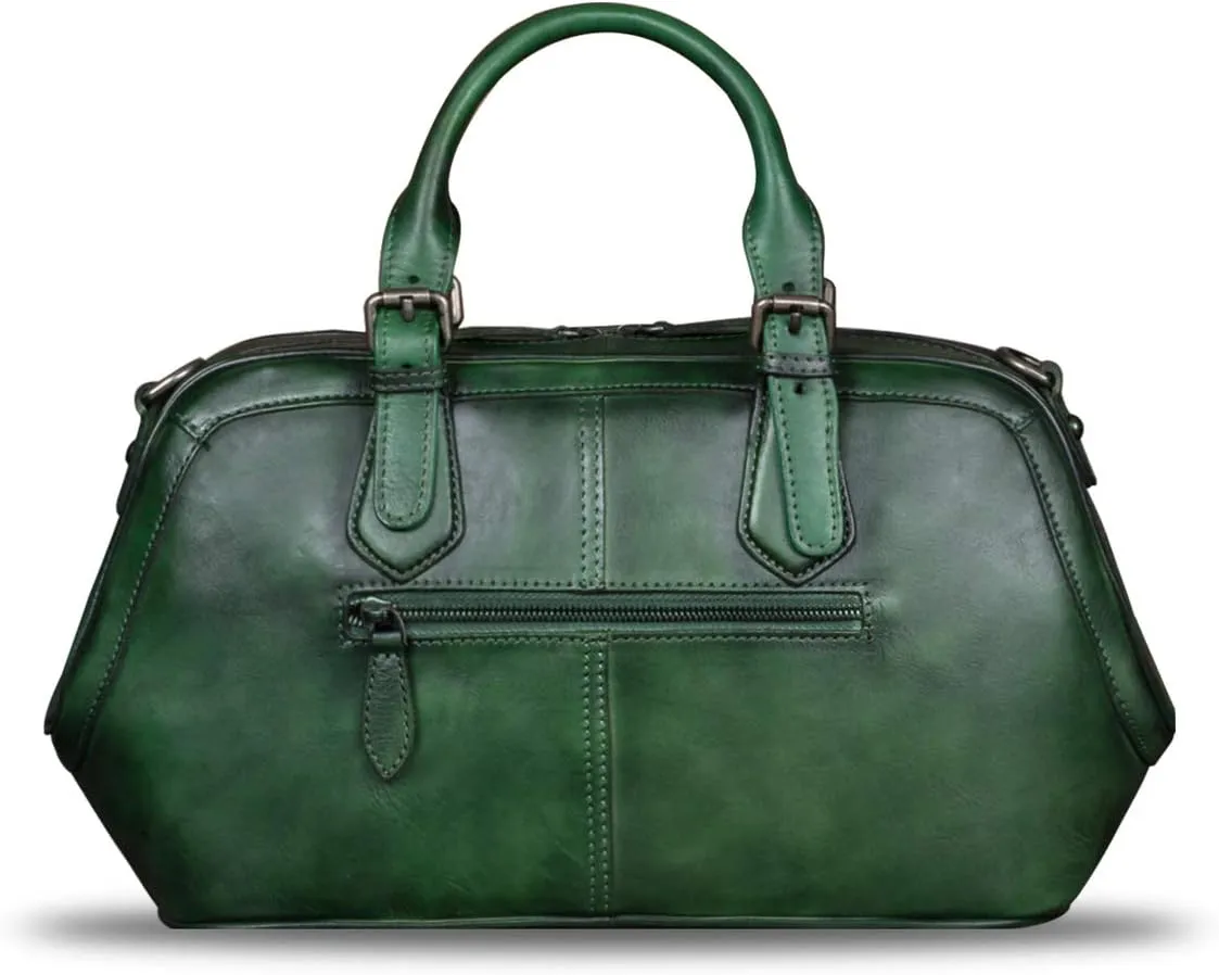 Genuine Leather Purse and Handbag for Women Fashion Handmade Leather Top Handle Purses Satchel Bags Shoulder Bag Strap