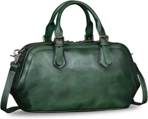 Genuine Leather Purse and Handbag for Women Fashion Handmade Leather Top Handle Purses Satchel Bags Shoulder Bag Strap