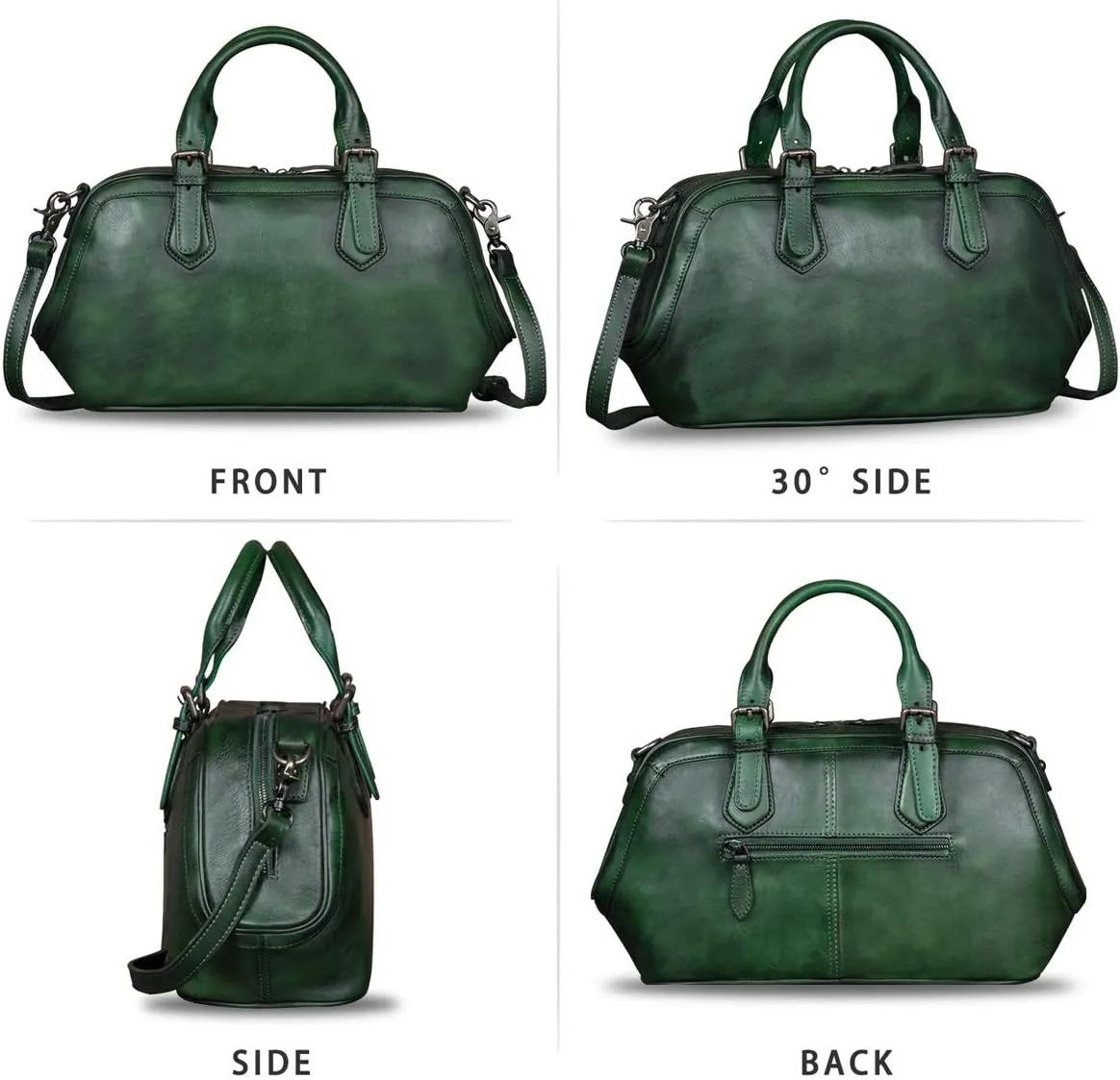 Genuine Leather Purse and Handbag for Women Fashion Handmade Leather Top Handle Purses Satchel Bags Shoulder Bag Strap