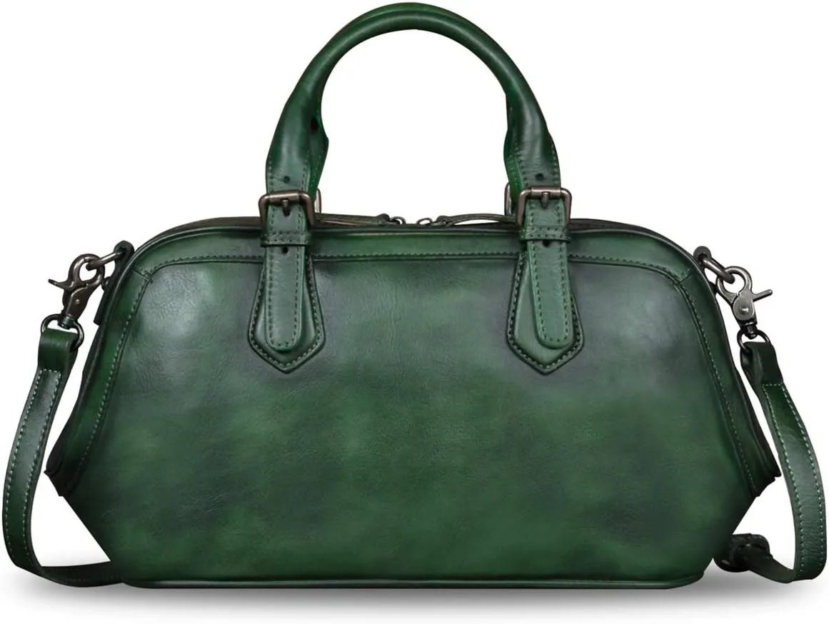 Genuine Leather Purse and Handbag for Women Fashion Handmade Leather Top Handle Purses Satchel Bags Shoulder Bag Strap