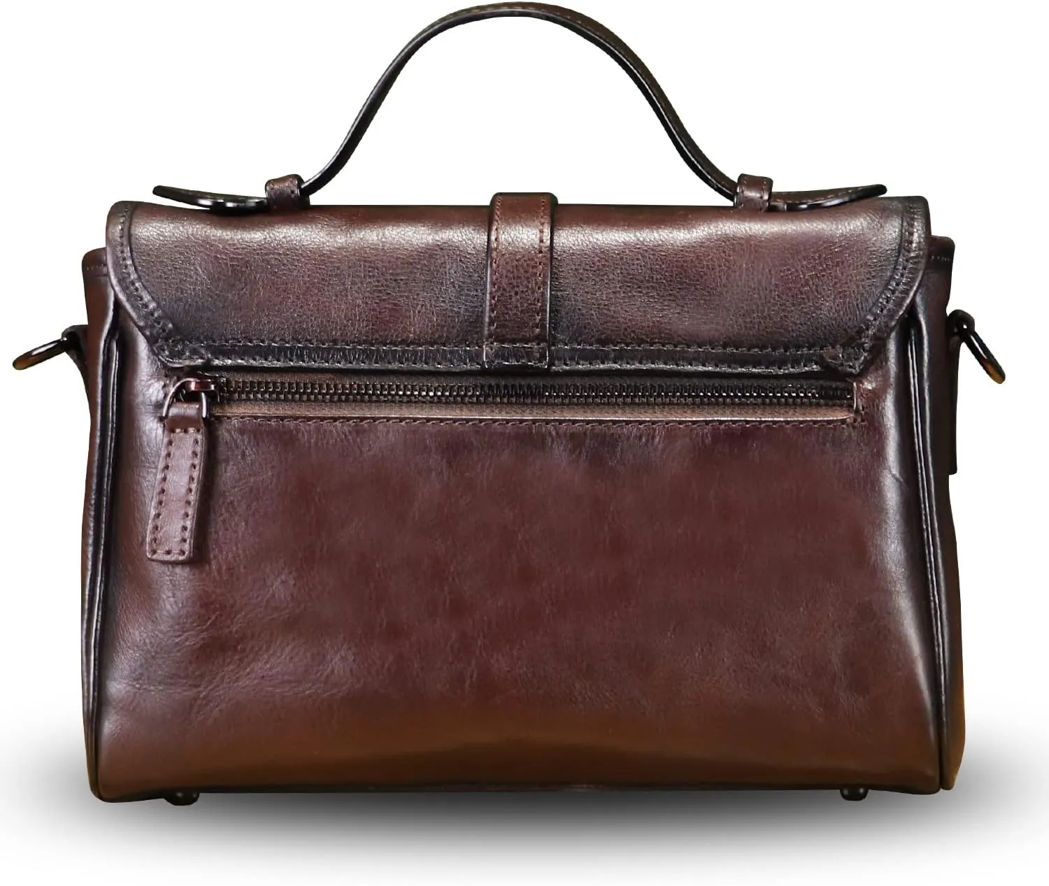 Genuine Leather Purse and Handbag for Women Vintage Handmade Leather Top Handle Purses Satchel Shoulder Bags with Strap