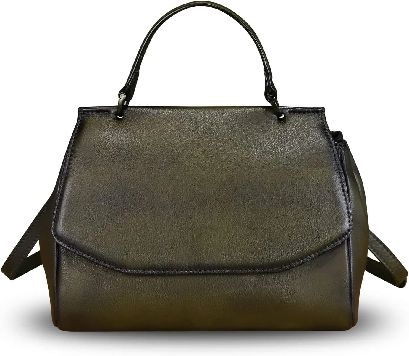 Genuine Leather Satchel for Women Crossbody Bags Handmade Vintage Top Handle Handbags Purse