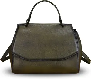 Genuine Leather Satchel for Women Crossbody Bags Handmade Vintage Top Handle Handbags Purse