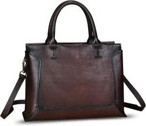 Genuine Leather Satchel for Women Leather Handbag Top Handle Bags Handmade Purse Crossbody Handbags Tote Bag