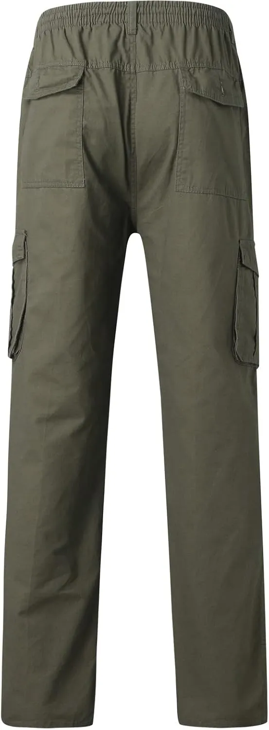 GIERIDUC Men Outdoor Cargo Pant Best Travel Pants for Long Flights Men's Mens Long Underwear Pants Mens Khaki Pants Outdoor