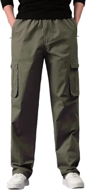 GIERIDUC Men Outdoor Cargo Pant Best Travel Pants for Long Flights Men's Mens Long Underwear Pants Mens Khaki Pants Outdoor