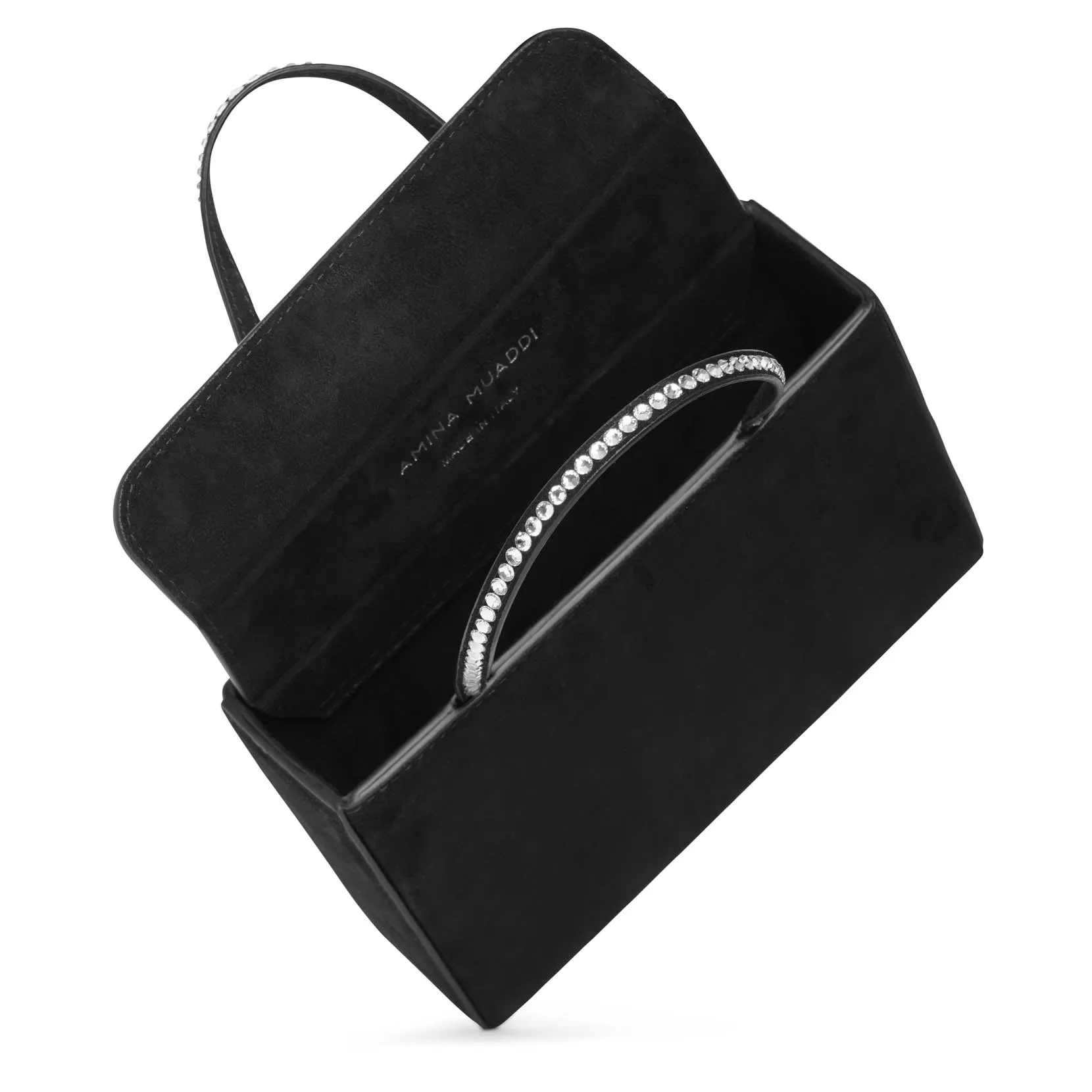 Gilda black suede tote