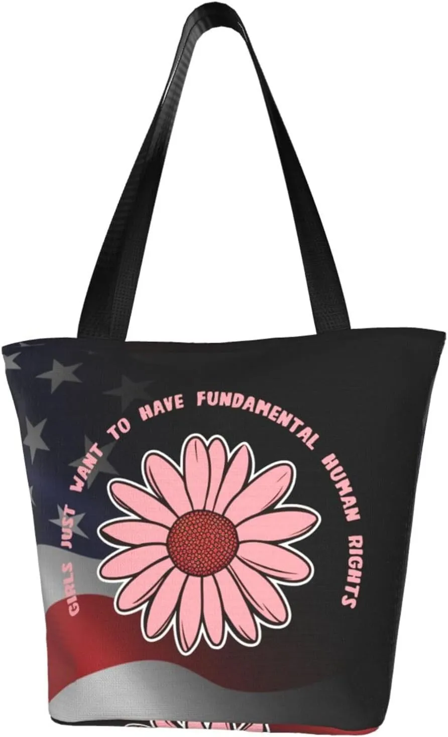 Girls Just Want To Have Fundamental Human Rights Fashion Shoulder Bag Large Capacity For Man Or Woman