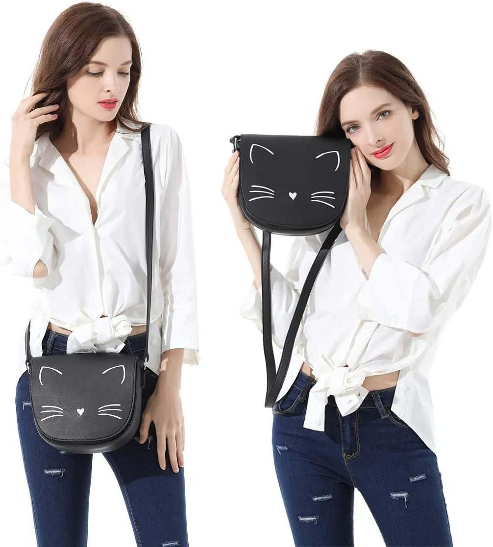 Gladdon Crossbody Bags for Teen Girls Small Fashion Preteen Purses Cat Birthday Gift for Girl
