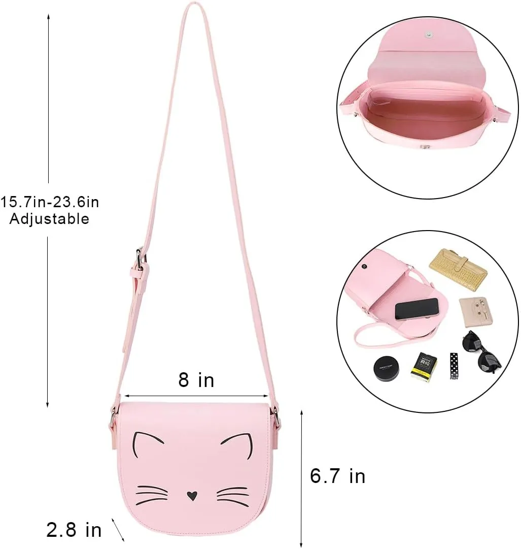 Gladdon Crossbody Bags for Teen Girls Small Fashion Preteen Purses Cat Birthday Gift for Girl