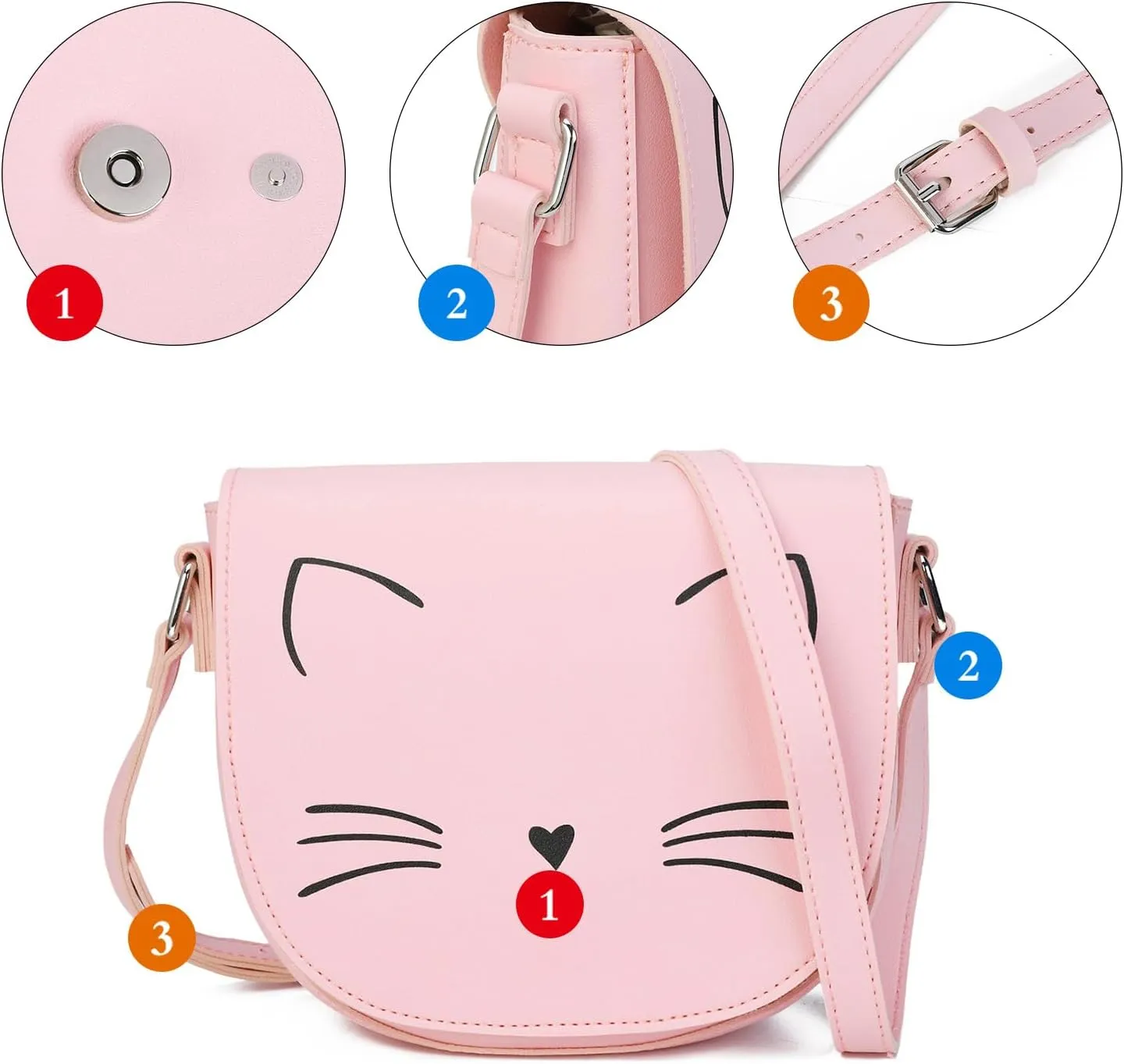 Gladdon Crossbody Bags for Teen Girls Small Fashion Preteen Purses Cat Birthday Gift for Girl