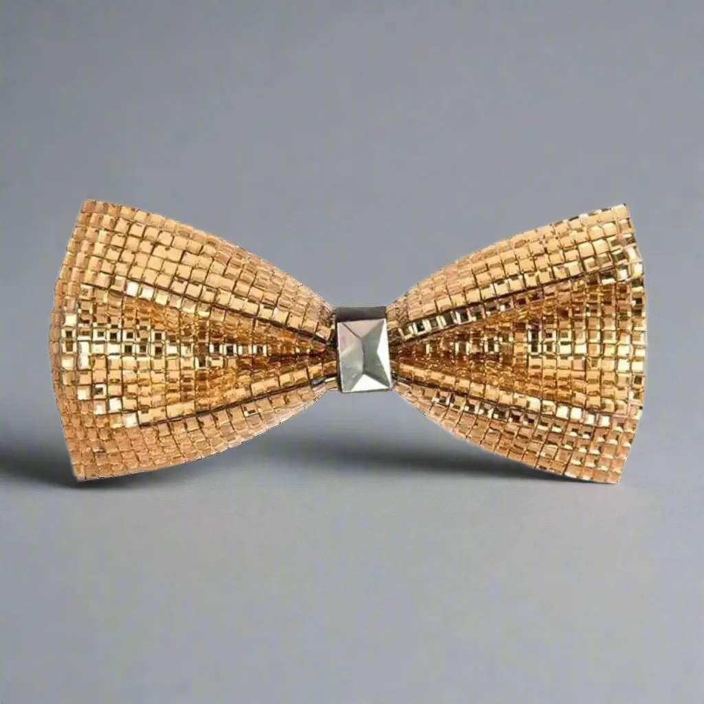 Gold Beaded Bowtie