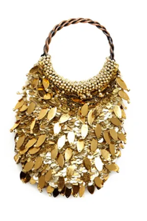 Gold Beaded Handbag