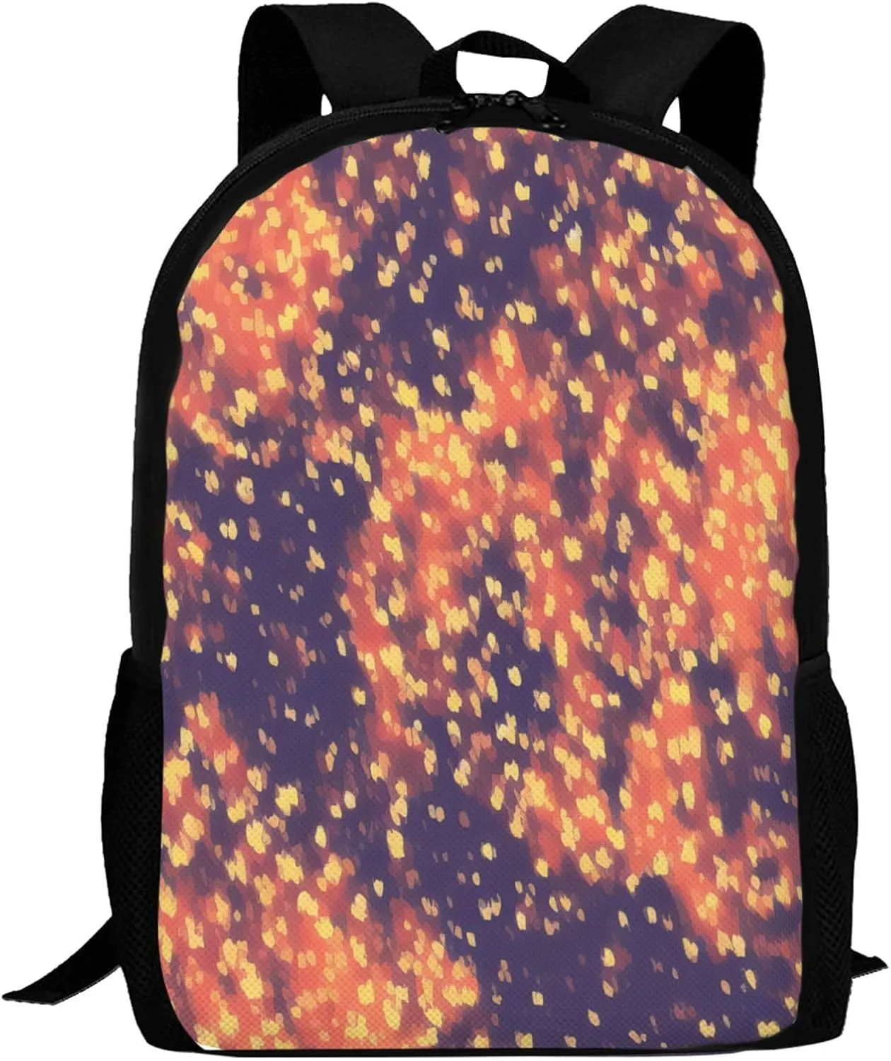 Gold Texture Printing Pattern Backpack Lightweight Simple Casual Backpack Shoulder Bags Large Capacity Laptop Backpack