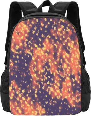 Gold Texture Printing Pattern Backpack Lightweight Simple Casual Backpack Shoulder Bags Large Capacity Laptop Backpack