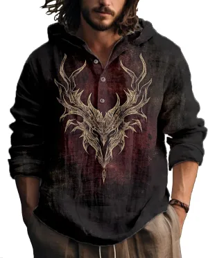 Graphic Hoodies for Men Artsy Button Up Cool Light Weight Fitted Hoodies Hooded Drawstring Pullover