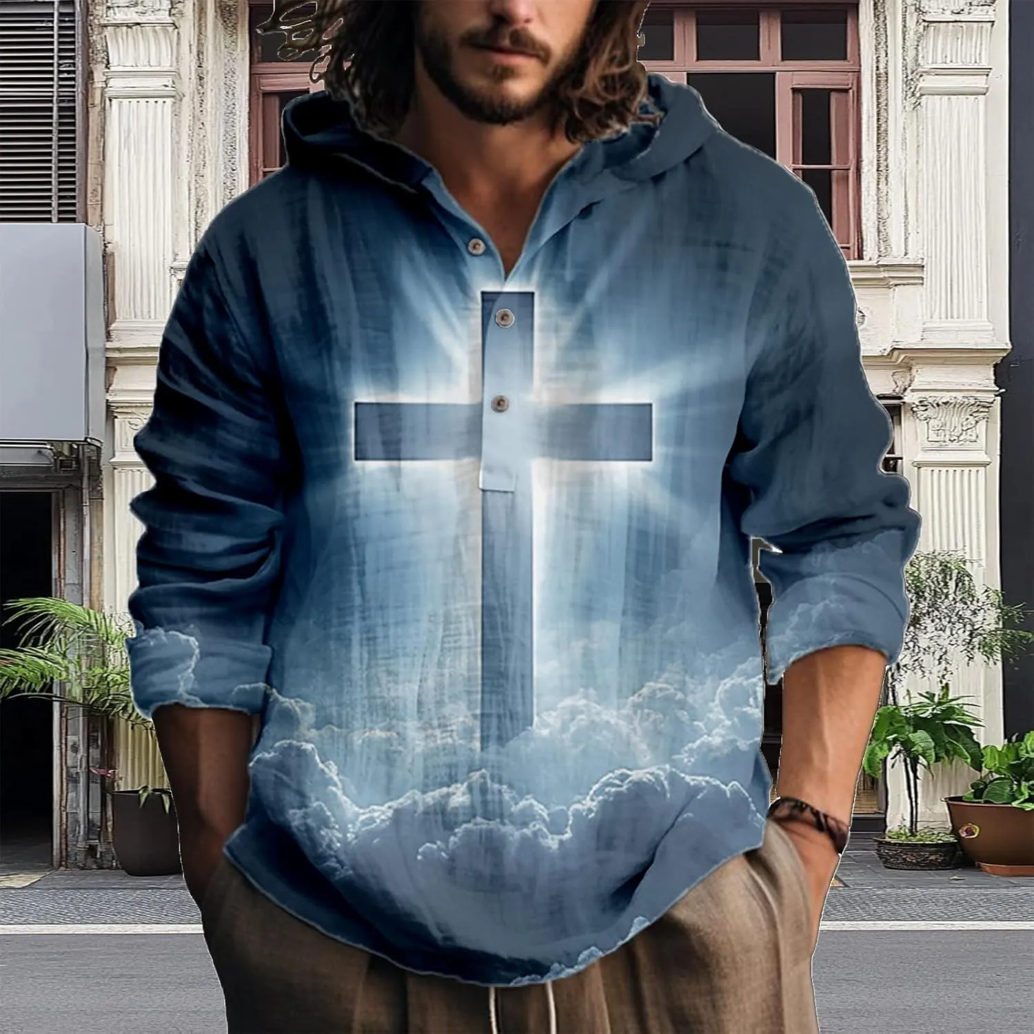 Graphic Hoodies for Men Artsy Button Up Cool Light Weight Fitted Hoodies Hooded Drawstring Pullover