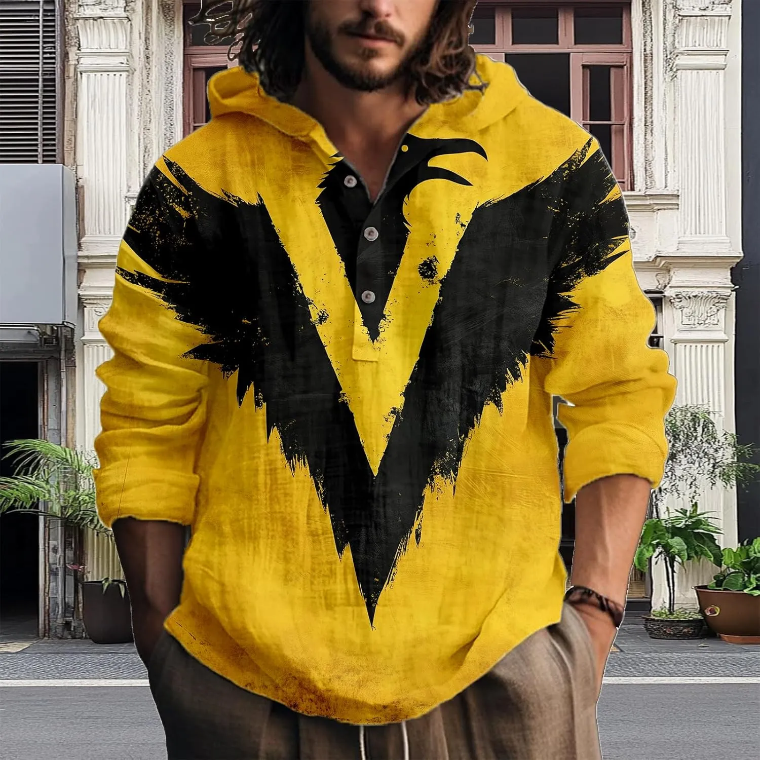 Graphic Hoodies for Men Artsy Button Up Cool Light Weight Fitted Hoodies Hooded Drawstring Pullover