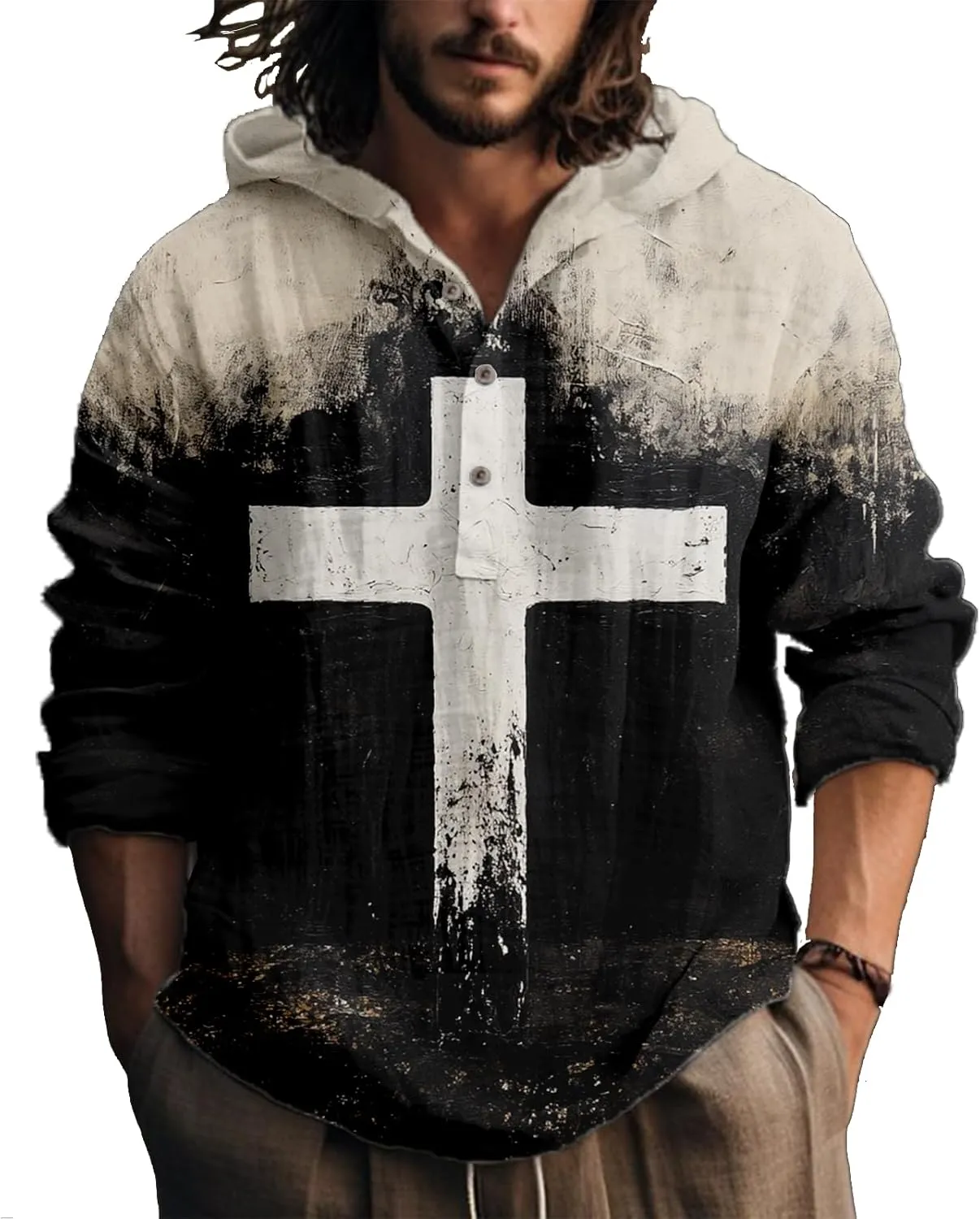Graphic Hoodies for Men Artsy Button Up Cool Light Weight Fitted Hoodies Hooded Drawstring Pullover