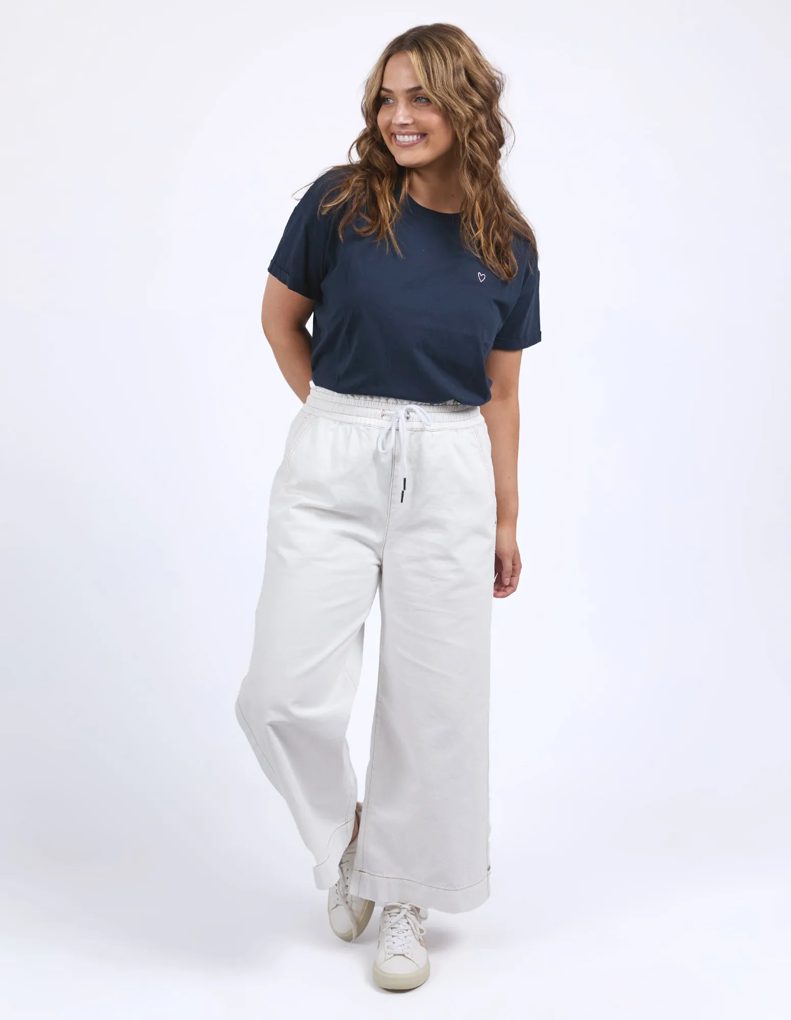 Greta Wide Leg Pant Vintage White