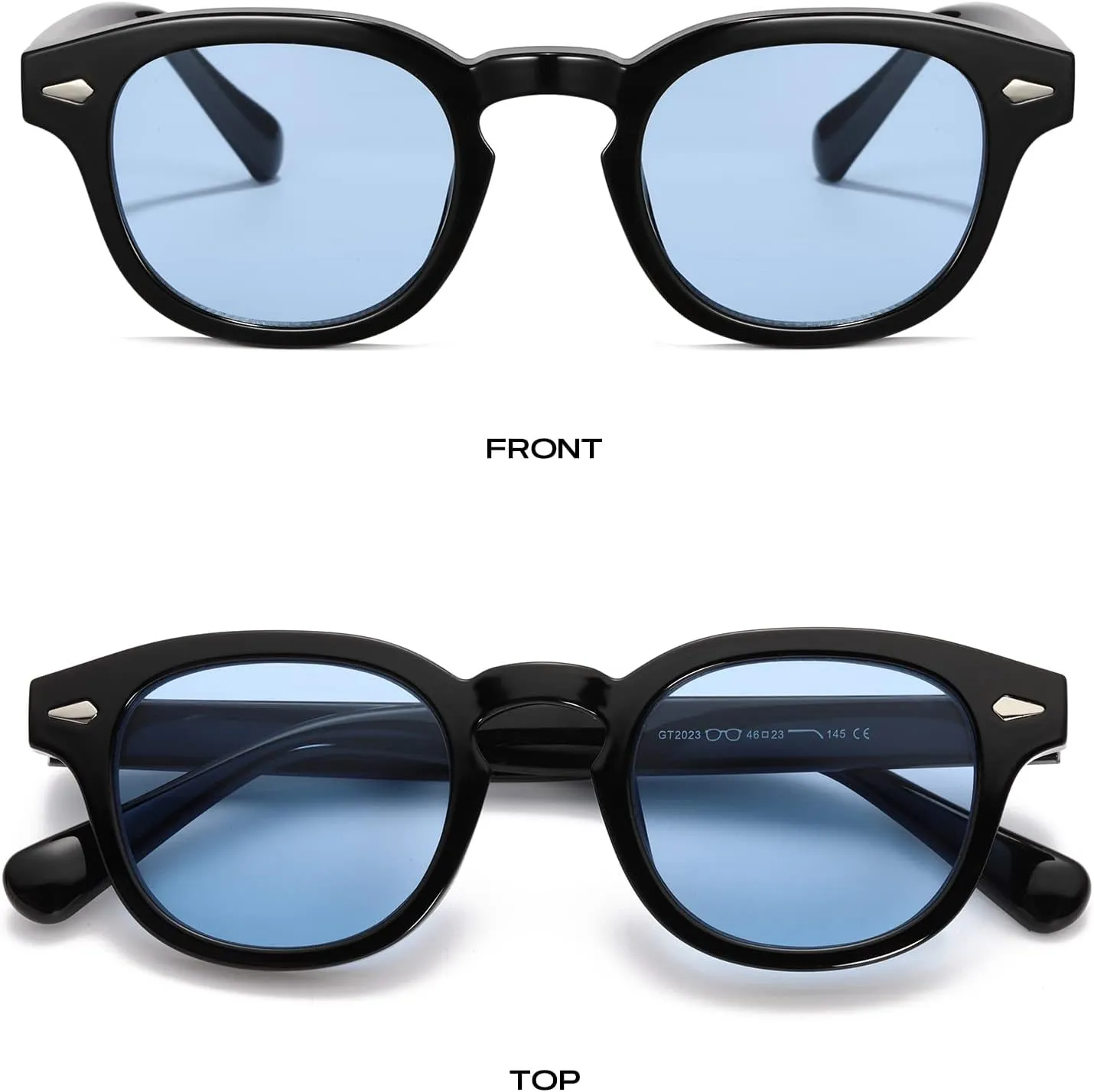 Gtand Unisex Vintage Retro Round Style Tinted Sunglasses For Men Women Fashion Circle Sun Glasses 46mm