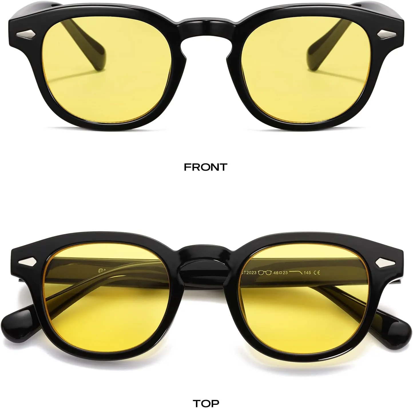 Gtand Unisex Vintage Retro Round Style Tinted Sunglasses For Men Women Fashion Circle Sun Glasses 46mm
