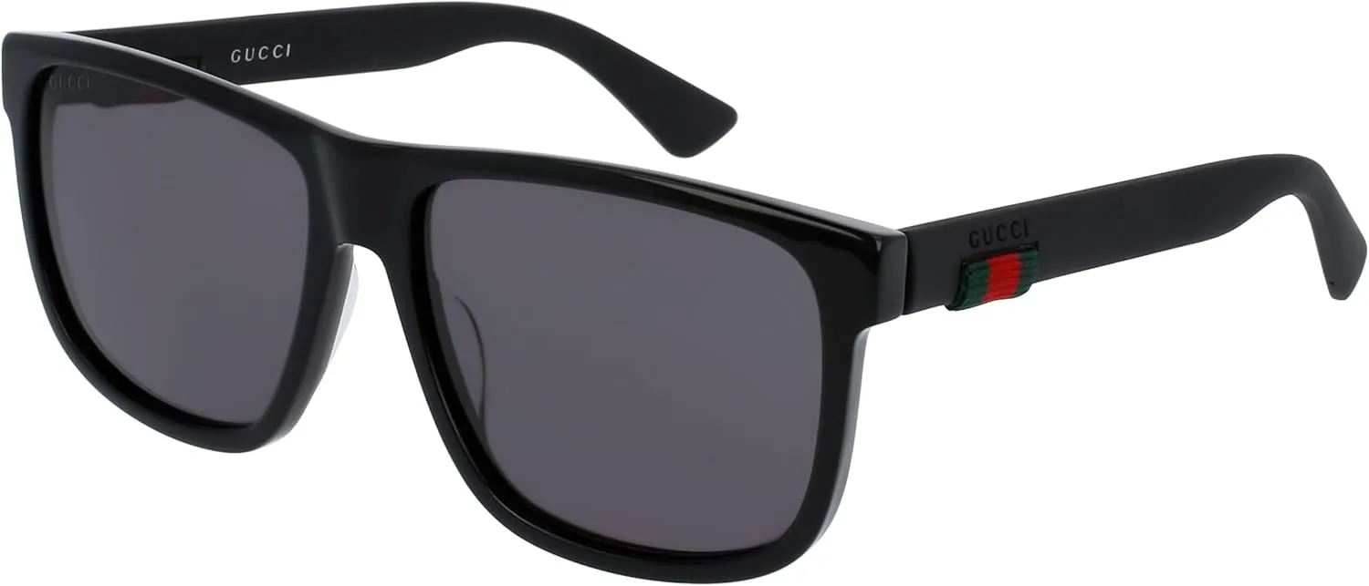 Gucci GG 0010 S- 001 BLACK/GREY Sunglasses,male, 58-16-145