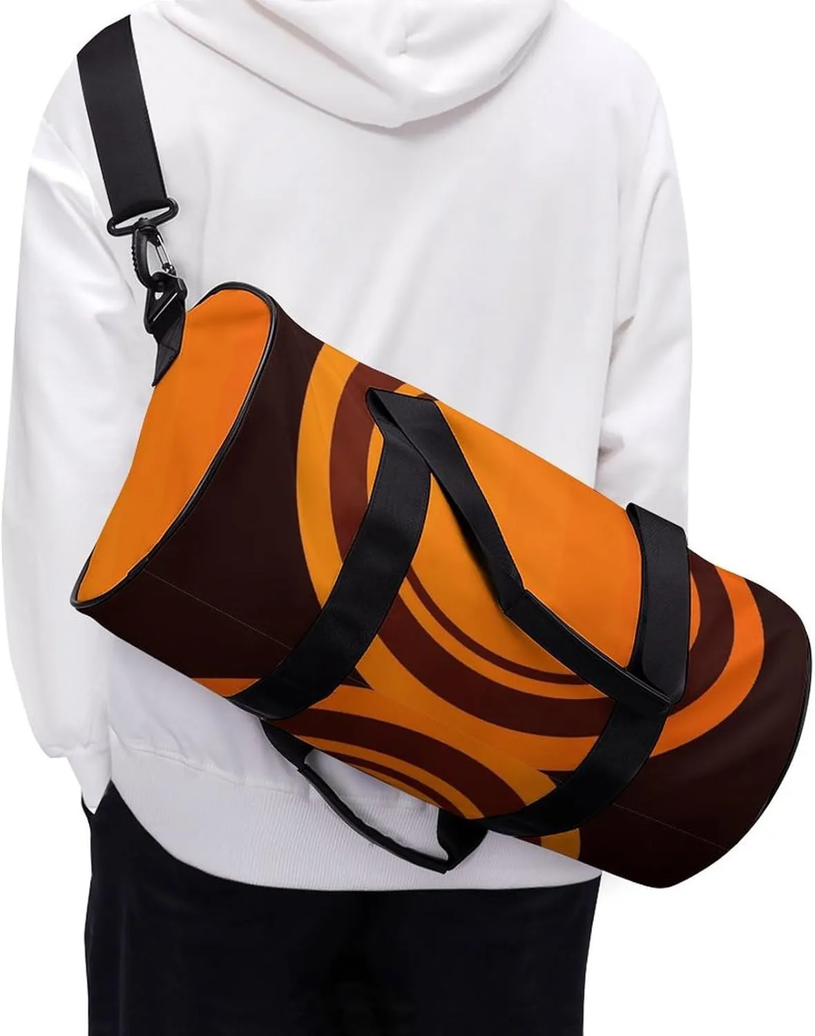 Gym Bag for Men Women Circle Pattern Duffel Bag Overnight Bag with Compartment Gym Sackpac