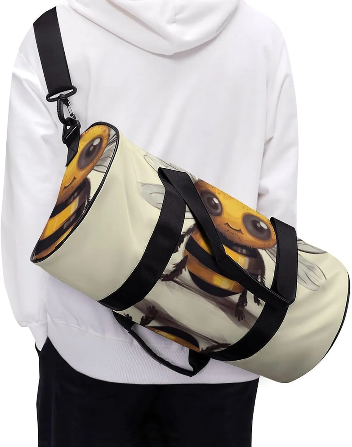 Gym Bag for Men Women Cute Animal Duffel Bag Overnight Bag with Compartment Gym Sackpac
