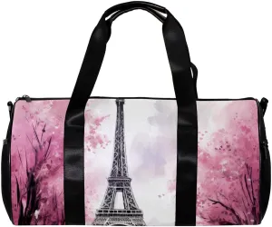 Gym Bags for Men,Travel Duffel Bags for Women,France Pairs Eiffel Tower Tree,Workout Bag