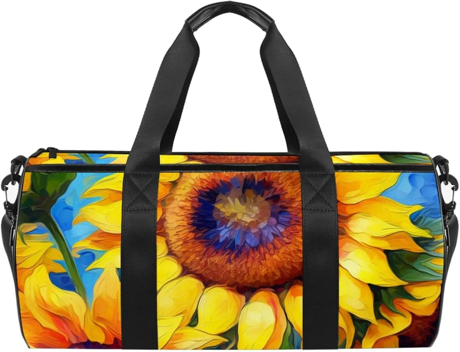 Gym Bags for Men,Travel Duffel Bags for Women,Watercolor Sunflower,Workout Bag