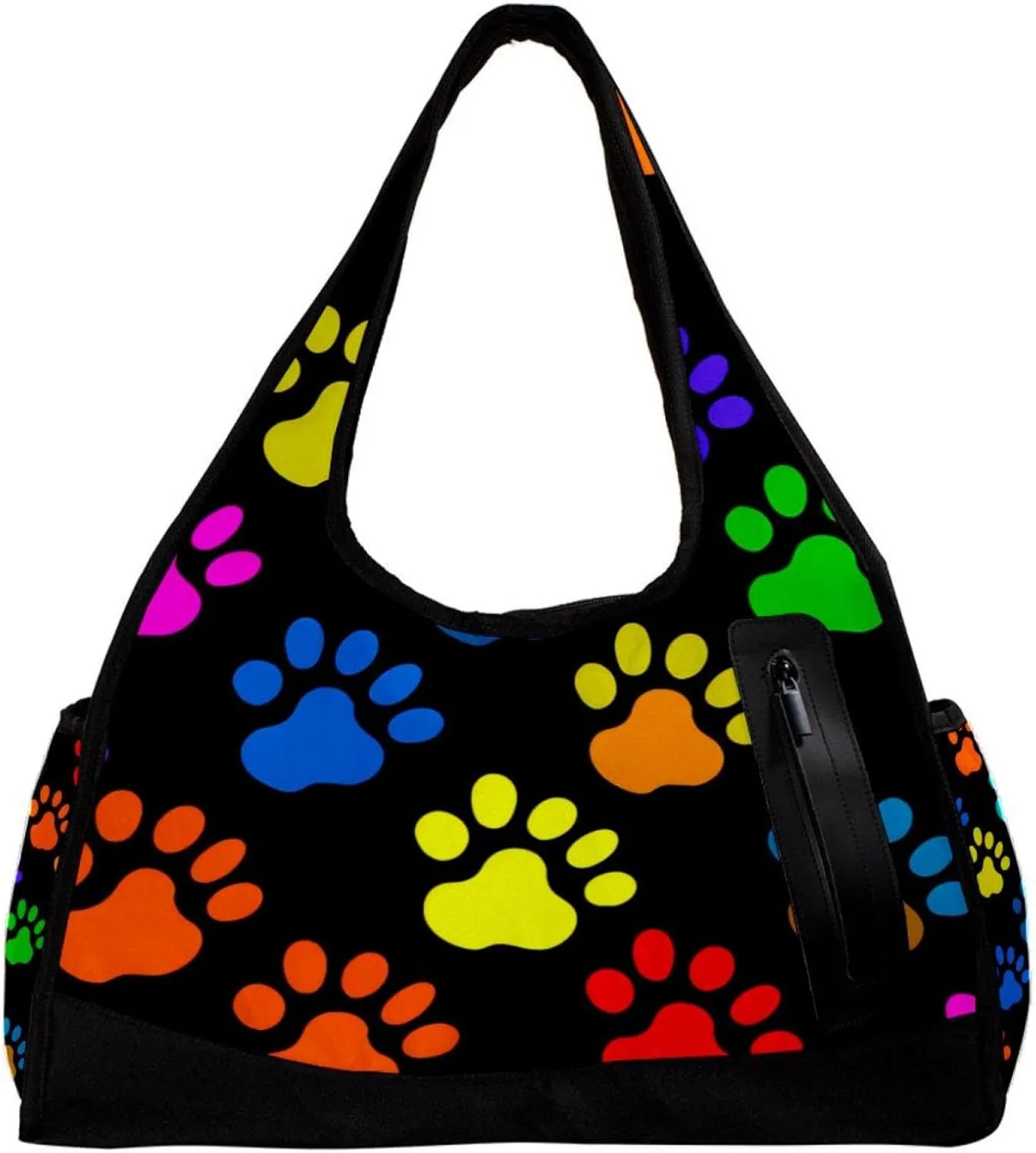 Gym Bags for Women,Duffle Bag for Travel,Color Pattern with Paw Prints,Gym Bag for Men