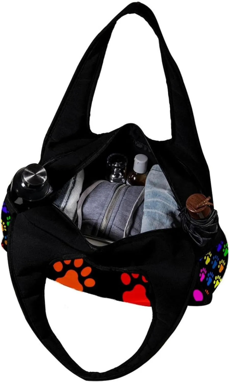 Gym Bags for Women,Duffle Bag for Travel,Color Pattern with Paw Prints,Gym Bag for Men