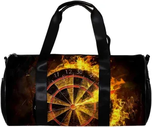 Gym Bags for Women,Duffle Bag for Travel,Dart Board and Fire,Gym Bag for Men