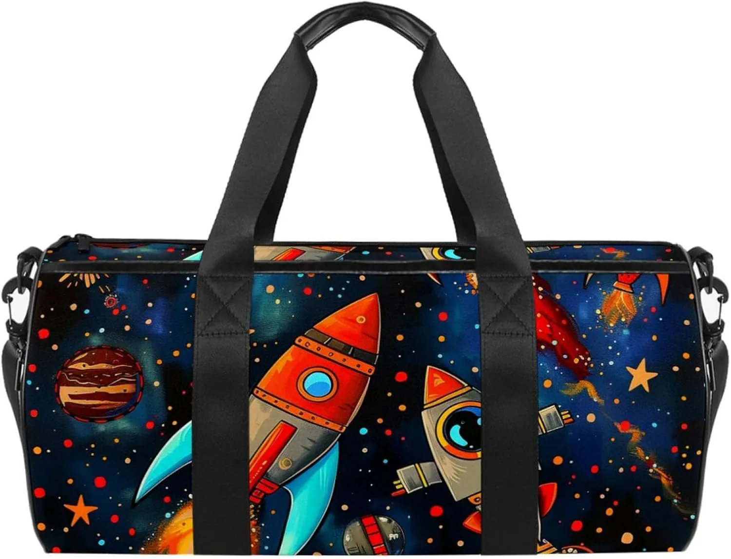 Gym Bags for Women,Duffle Bag for Travel,Universe Stars Rocket Space,Gym Bag for Men