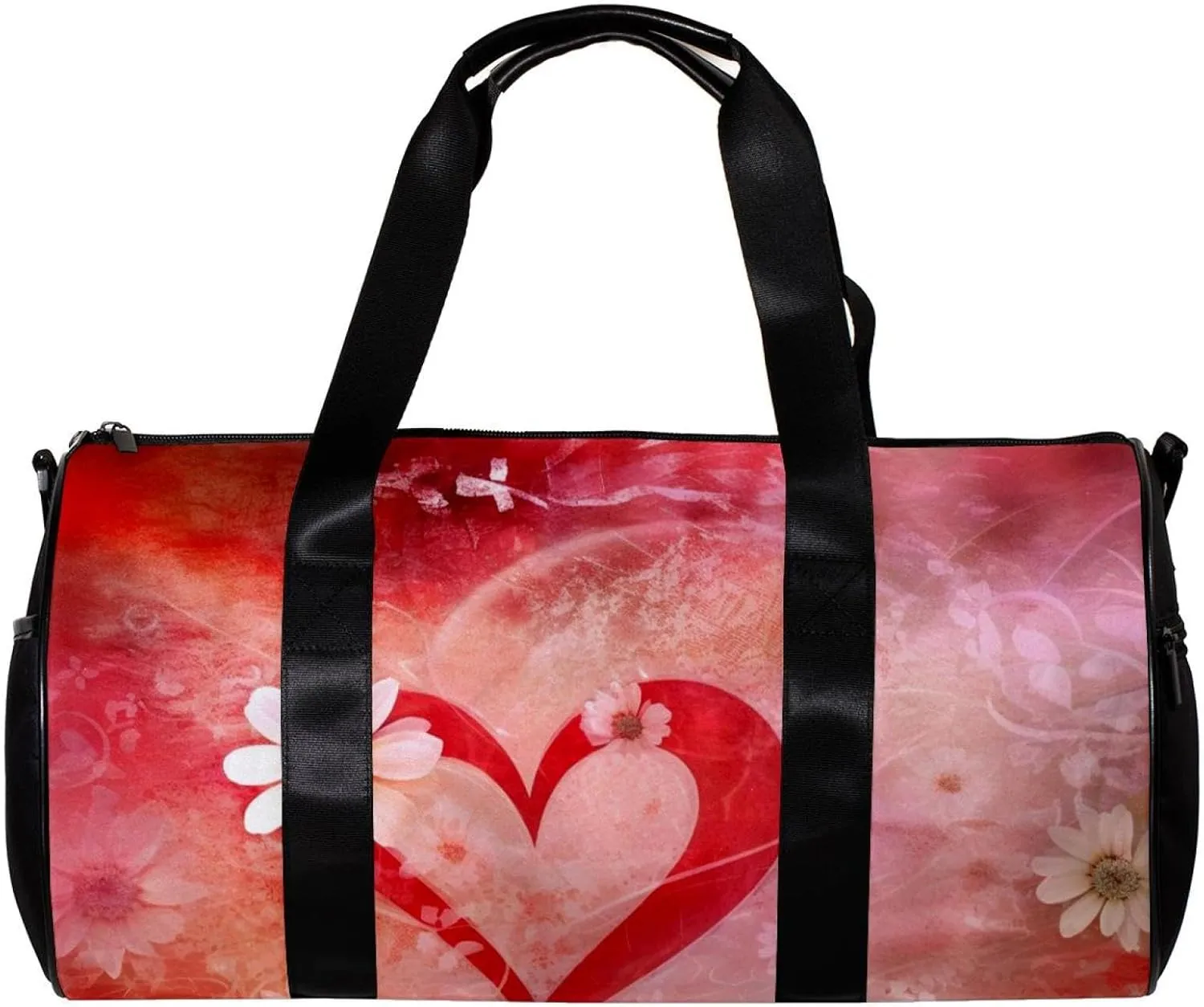 Gym Bags for Women,Duffle Bag for Travel,Valentines Day Love Rose Heart Flower,Gym Bag for Men