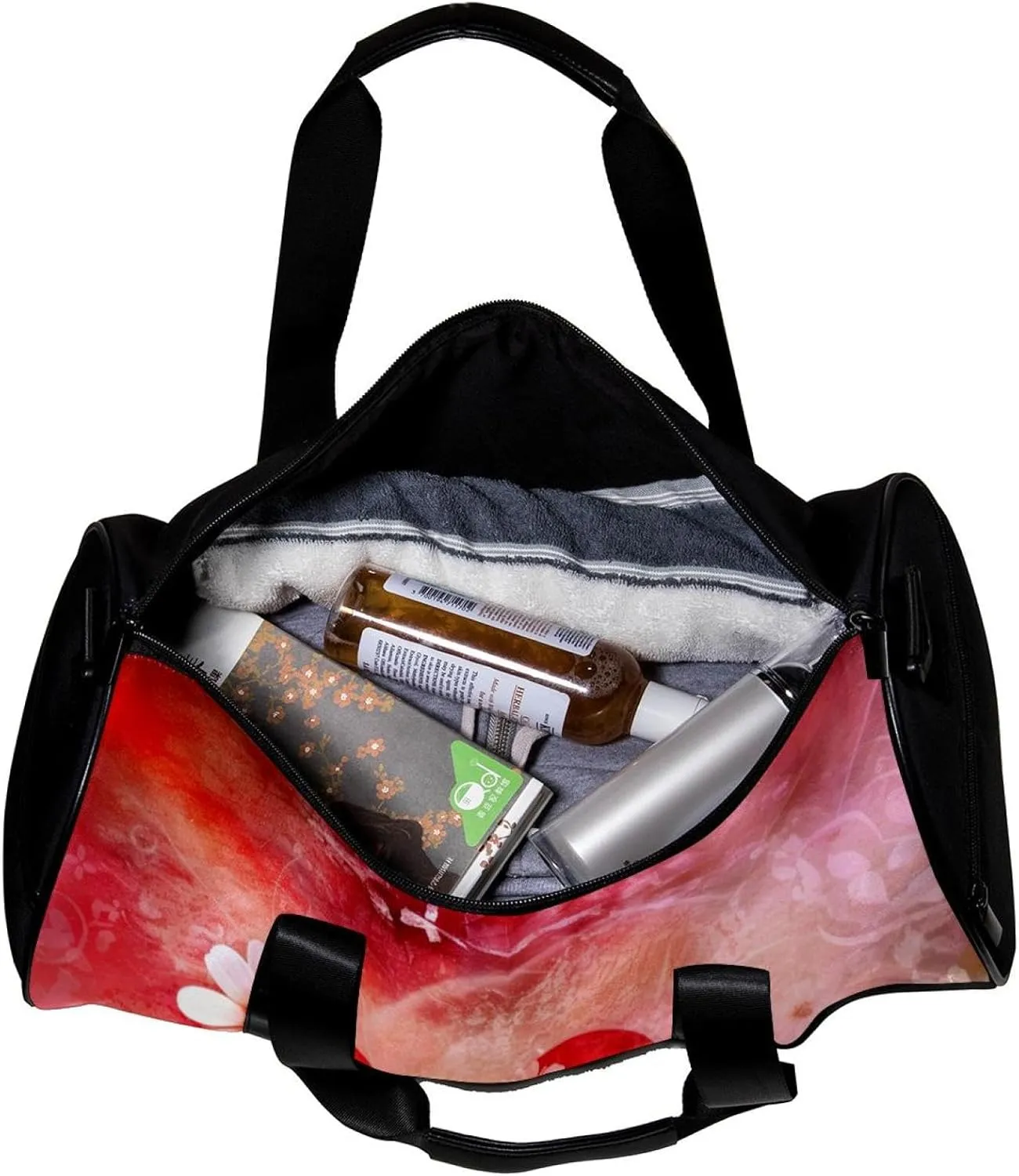 Gym Bags for Women,Duffle Bag for Travel,Valentines Day Love Rose Heart Flower,Gym Bag for Men